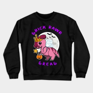 Trick Rawr Treat | Halloween Dinosaur costume cute Parasaurolophus Fairy kawaii design Crewneck Sweatshirt